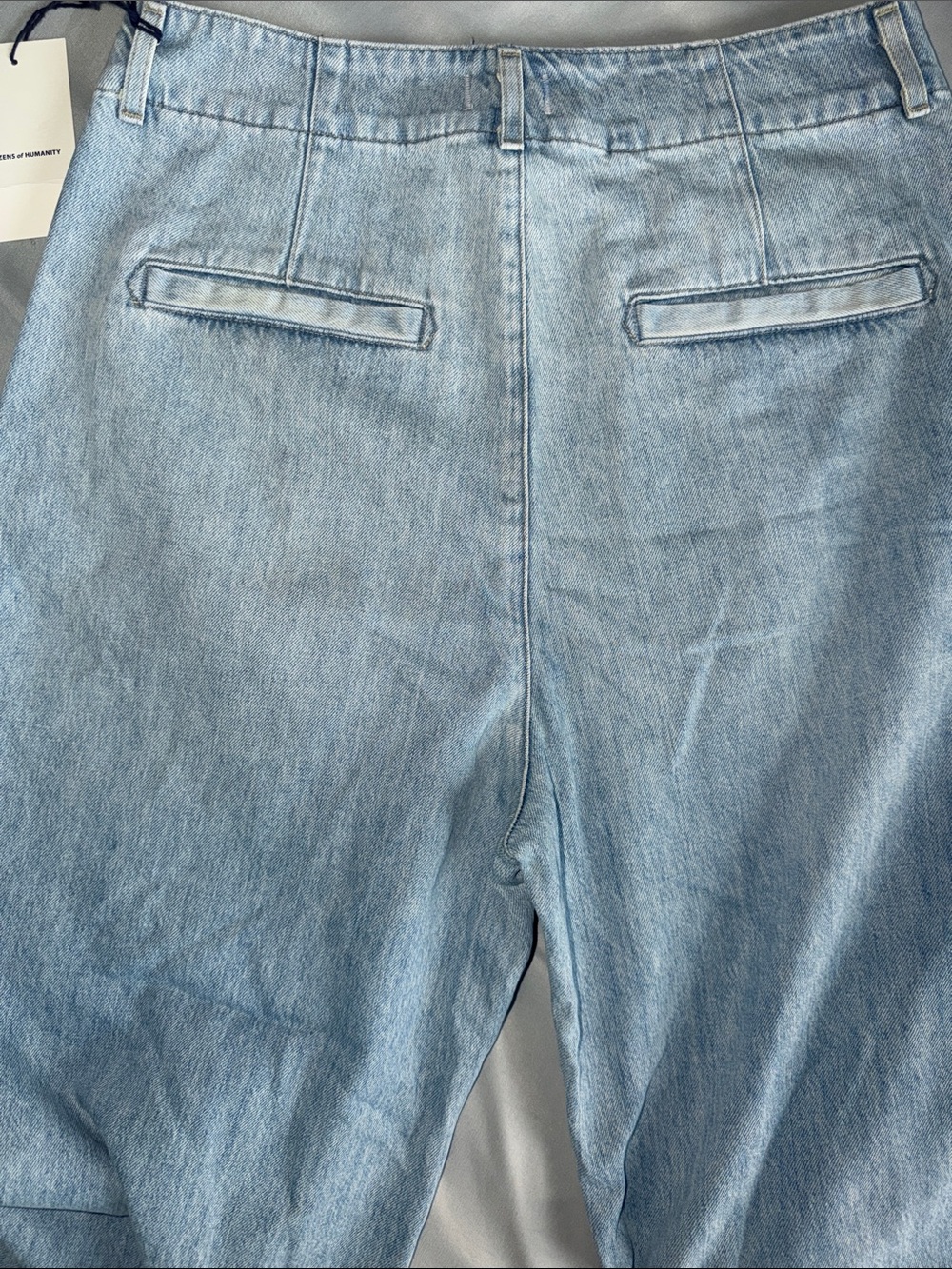 NWT Citizens of Humanity Payton Pleated Trouser Jeans Wide Leg Denim Roma Blue - Picture 6 of 7